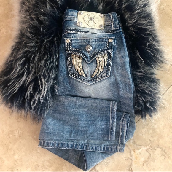 Miss Me Denim - Miss Me Signature Skinny with Angel wing pockets